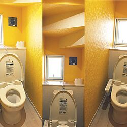 バス/トイレ/トイレ/黄色の壁/トイレの壁 黄色/トイレの壁のペンキ塗り...などのインテリア実例 - 2017-06-04 12:58:36