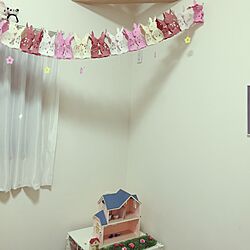 ガーランド/子供部屋/初投稿です♡よろしくお願いします。/壁/天井/いいね！ありがとうございます(*^^*)のインテリア実例 - 2016-05-17 20:11:51