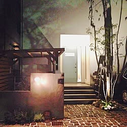 玄関/入り口/夜景/Rustic/外構承ります/外構...などのインテリア実例 - 2015-09-24 20:46:00