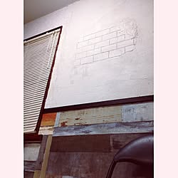 キッチン/漆喰壁DIY/塗り壁DIY/漆喰レンガ風/リフォームのインテリア実例 - 2016-11-23 21:42:45