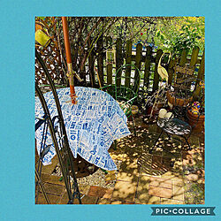 新しいテーブルクロス/小さなマイガーデン/ガーデンパラソル/癒し/おうちカフェ...などのインテリア実例 - 2020-09-08 18:05:41
