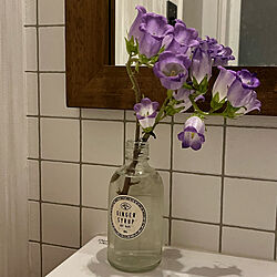 紫が好き/ガラスが好き/ガラス瓶/空き瓶/洗面所...などのインテリア実例 - 2022-05-23 23:38:01