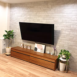 観葉植物のある暮らし/観葉植物/テレビボード/壁掛けテレビ/エコカラット...などのインテリア実例 - 2020-06-20 00:39:39