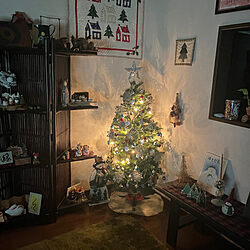 リビング/クリスマスツリー点灯してみました/クリスマス/癒し/冬支度...などのインテリア実例 - 2023-12-01 18:57:47