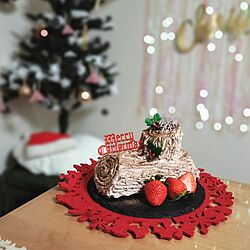 机/クリスマス/クリスマスケーキ/手作りケーキ/クリスマスケーキ手作り...などのインテリア実例 - 2023-12-24 21:44:48
