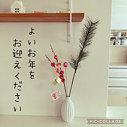 来年もよろしくお願いします♡/2021大晦日/スリコ花瓶/梅の花/セリア...などのインテリア実例 - 2021-12-31 14:04:58