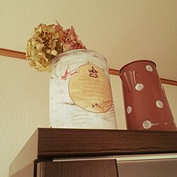 キッチン/リメ缶/紫陽花ドライのインテリア実例 - 2014-04-28 16:32:41