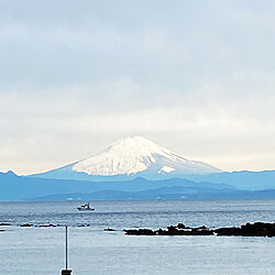 近所の海岸からの景色/雪化粧の富士山/富士山/自宅じゃありません/散歩中の１枚...などのインテリア実例 - 2022-10-30 15:11:30