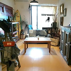 部屋全体/Scrapheaven55/スクラップヘヴン５５/手作り家具で暮らす部屋/サーフボード...などのインテリア実例 - 2016-09-30 06:54:48