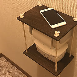 トイレットペーパーホルダー/YOUTUBE/雑貨/100均/ハンドメイド...などのインテリア実例 - 2019-11-12 18:58:34