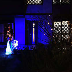 玄関/入り口/ライトアップ/クリスマス/クリスマスツリー/クリスマスリースのインテリア実例 - 2017-12-05 22:17:45