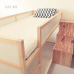 ベッド周り/子供のベッド/寝室/KURA/IKEA...などのインテリア実例 - 2017-05-03 08:45:51