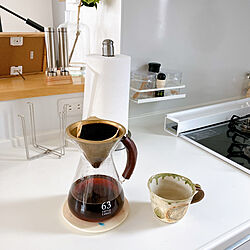63コーヒーサーバー/コーヒー/笠間焼 カップ/キッチンのインテリア実例 - 2021-06-20 09:37:35