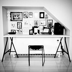 机/IKEAの脚で机をDIY/白いお家/シンプル 部屋/アトリエ...などのインテリア実例 - 2016-05-08 09:58:33