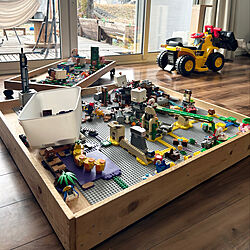 レゴテーブル/LEGO/DIY/こどものいる暮らし/出しっぱなし収納...などのインテリア実例 - 2023-01-15 10:27:46