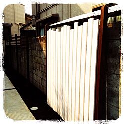 玄関/入り口/DIY/板壁 DIY/板壁/ウッドフェンスのインテリア実例 - 2014-03-20 20:45:49