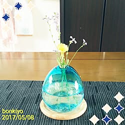 机/琉球ガラス/雑草の花/テーブルランナーのインテリア実例 - 2017-05-08 00:32:46