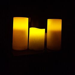 ベッド周り/癒しの灯り/LEDキャンドルライト/眠くなってきたのインテリア実例 - 2014-08-07 23:14:22