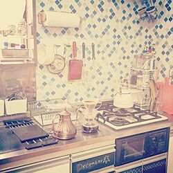 キッチン/#タイル #黒板/カリタコーヒーポット/コーノ式のインテリア実例 - 2016-03-20 07:51:04