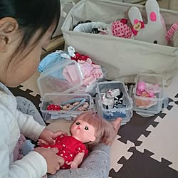 部屋全体/100均/タッパー収納/収納/メルちゃん...などのインテリア実例 - 2017-02-01 12:02:37