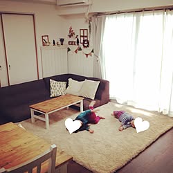 部屋全体/ラグ敷きました♡/new!!/ブログしてます ◟̆◞̆*/くつろぎの場所♡のインテリア実例 - 2014-11-02 16:29:22