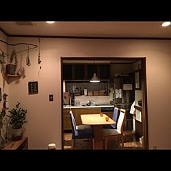 部屋全体/ペンダントライト/ドライフラワー/黒板シート/観葉植物...などのインテリア実例 - 2016-02-11 18:40:51