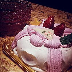 机/クリスマスケーキ/セブンイレブンのインテリア実例 - 2014-12-25 23:56:33