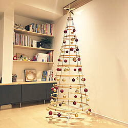 クリスマス/IKEAのクリスマスツリー/IKEAのクリスマスオーナメント/リビングのインテリア実例 - 2021-11-06 20:52:18