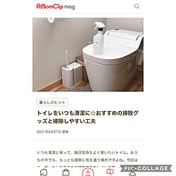 トイレ掃除/RoomClip mag/NO RC NO LIFE☻*/見て頂きありがとうございます⑅︎◡̈︎*/部屋全体のインテリア実例 - 2021-08-28 09:18:57