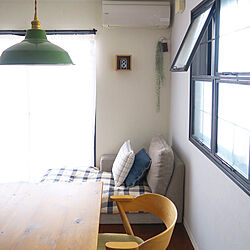 壁/天井/モモナチュラルの椅子/緑色が好き/中古住宅/無印良品...などのインテリア実例 - 2018-10-08 20:45:10