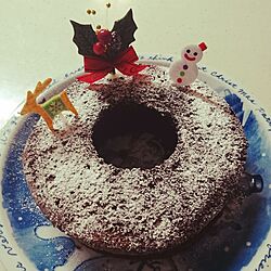 チョコケーキ/子供と手作り/クリスマス風/キッチンのインテリア実例 - 2016-12-22 19:08:20