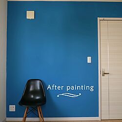 机/ウォールペイント/WORK OUT/壁をペンキで塗る/こどもと暮らす。...などのインテリア実例 - 2016-08-04 10:52:05