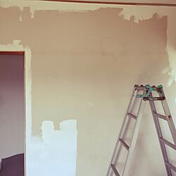壁/天井/DIY/ミルキーホワイト/壁汚い/リビング変えます！のインテリア実例 - 2016-04-26 20:05:02