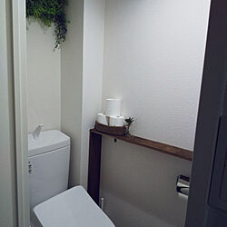 トイレのインテリア/緑のある暮らし/好きなものに囲まれた暮らし/あまった糸/廃材DIY...などのインテリア実例 - 2020-11-27 07:08:03