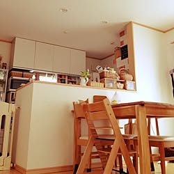 部屋全体/ダイニング/ダイニングテーブル/キッチンカウンター/吊り戸棚どうにかしたい・・・のインテリア実例 - 2014-03-20 10:34:36