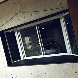 リビング/黒ペンキ/窓枠DIYのインテリア実例 - 2016-10-07 19:14:58