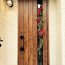 玄関/入り口/リクシル/リクシルの玄関ドア/ガーランド/クリスマス雑貨...などのインテリア実例 - 2016-12-10 16:22:10