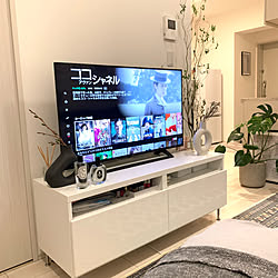 H&M HOME/フラワーベース/テレビ台/テレビボード/モノトーンインテリア...などのインテリア実例 - 2021-12-26 14:46:07