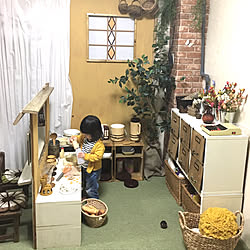 ベッド周り/子供部屋/子供と暮らす/イエロー/DIY...などのインテリア実例 - 2017-10-18 22:22:29