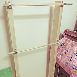 部屋全体/ハンガーラックDIY/ハンガーラック/子供部屋/DIY...などのインテリア実例 - 2017-01-20 19:48:59