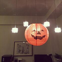リビング/こどもの絵/IKEA/娘の作品/照明のインテリア実例 - 2015-10-06 20:25:02