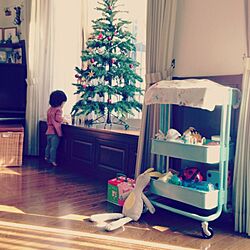 部屋全体/クリスマスツリー/IKEA/オモチャ入れのインテリア実例 - 2014-11-18 14:26:26