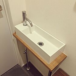 バス/トイレ/トイレ手洗い/サンワカンパニーレプト/サンワカンパニー/造作手洗い...などのインテリア実例 - 2017-06-22 23:09:01