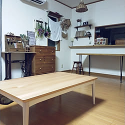 部屋全体/こたつテーブル/古道具のある暮らし/アイアン脚のダイニングテーブル/椅子はまだ...などのインテリア実例 - 2021-07-24 00:16:13