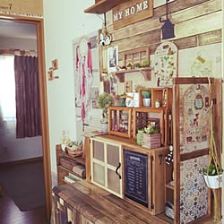 部屋全体/ガラスシート/転写シール/いいね✧ありがとうございます♡/フェイクグリーン...などのインテリア実例 - 2017-03-08 07:22:52