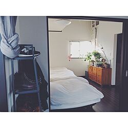 ベッド周り/寝室/賃貸/植物のインテリア実例 - 2015-01-28 06:19:05