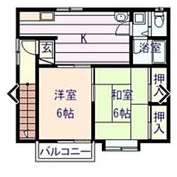 部屋全体/間取り図/2DK/入居前/一人暮らし...などのインテリア実例 - 2016-01-10 07:09:03