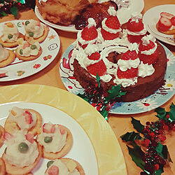 パーティー料理/クリスマスパーティー/クリスマスケーキ/手作り料理のインテリア実例 - 2021-12-24 23:49:30