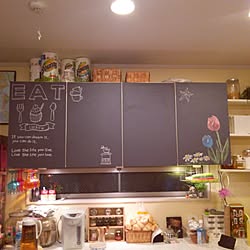 キッチン/黒板のインテリア実例 - 2014-04-18 21:20:23