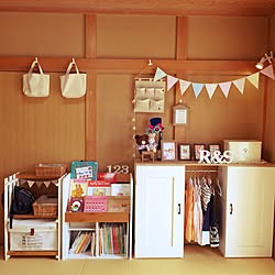 部屋全体/こども部屋/すのこDIY/カラーボックス DIY/ガーランド...などのインテリア実例 - 2016-05-21 12:51:08